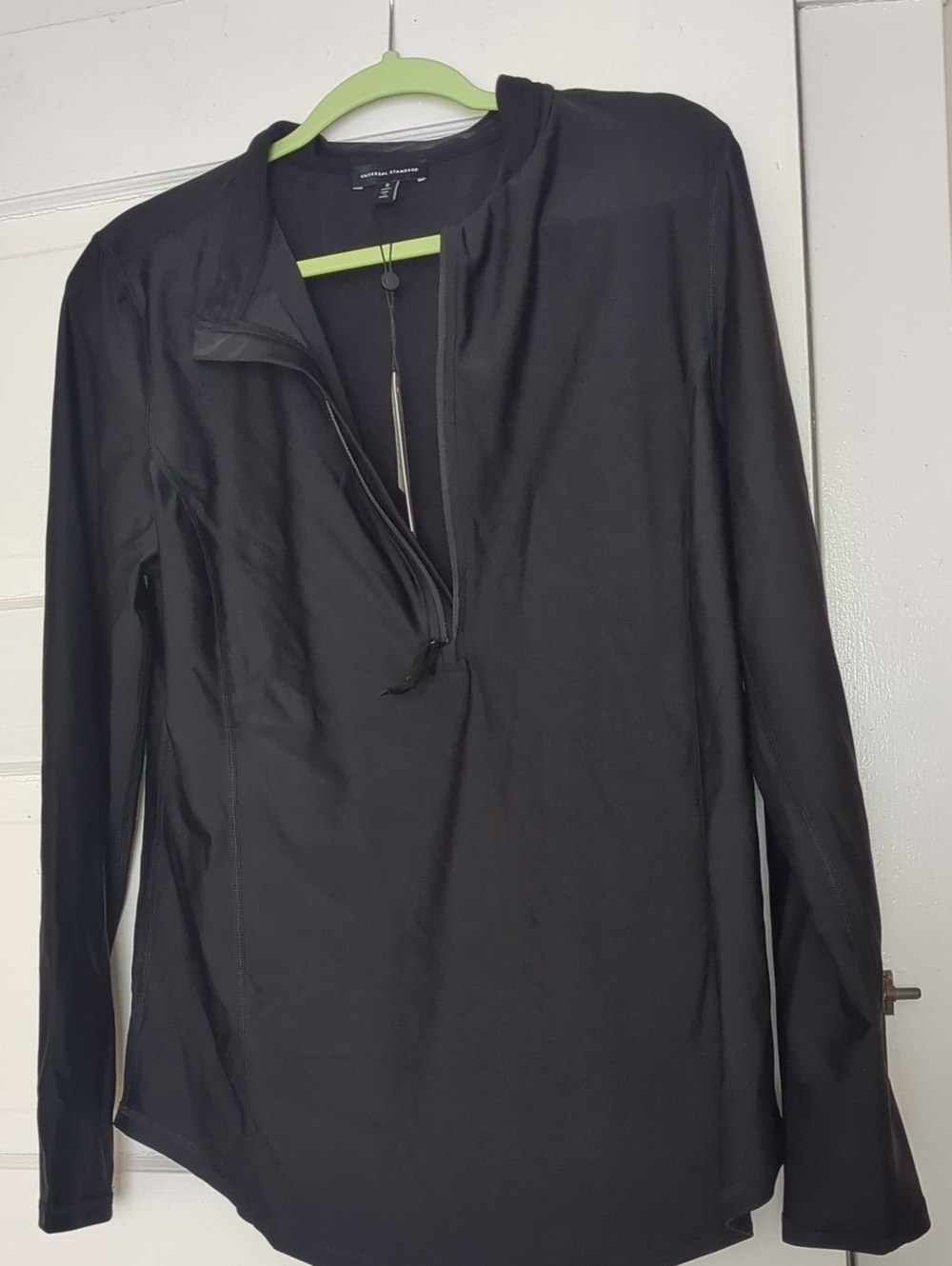 Universal Standard Black Lightweight Zip Pullover